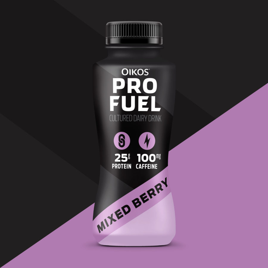 Yogurt Beverage Oikos Pro Fuel Brand Identity and Packaging